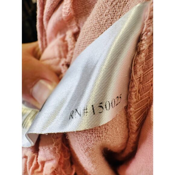 EN SAISON Dusty Pink Linen Style Front Zipper Macey Trousers Pants Size Small - Picture 8 of 16